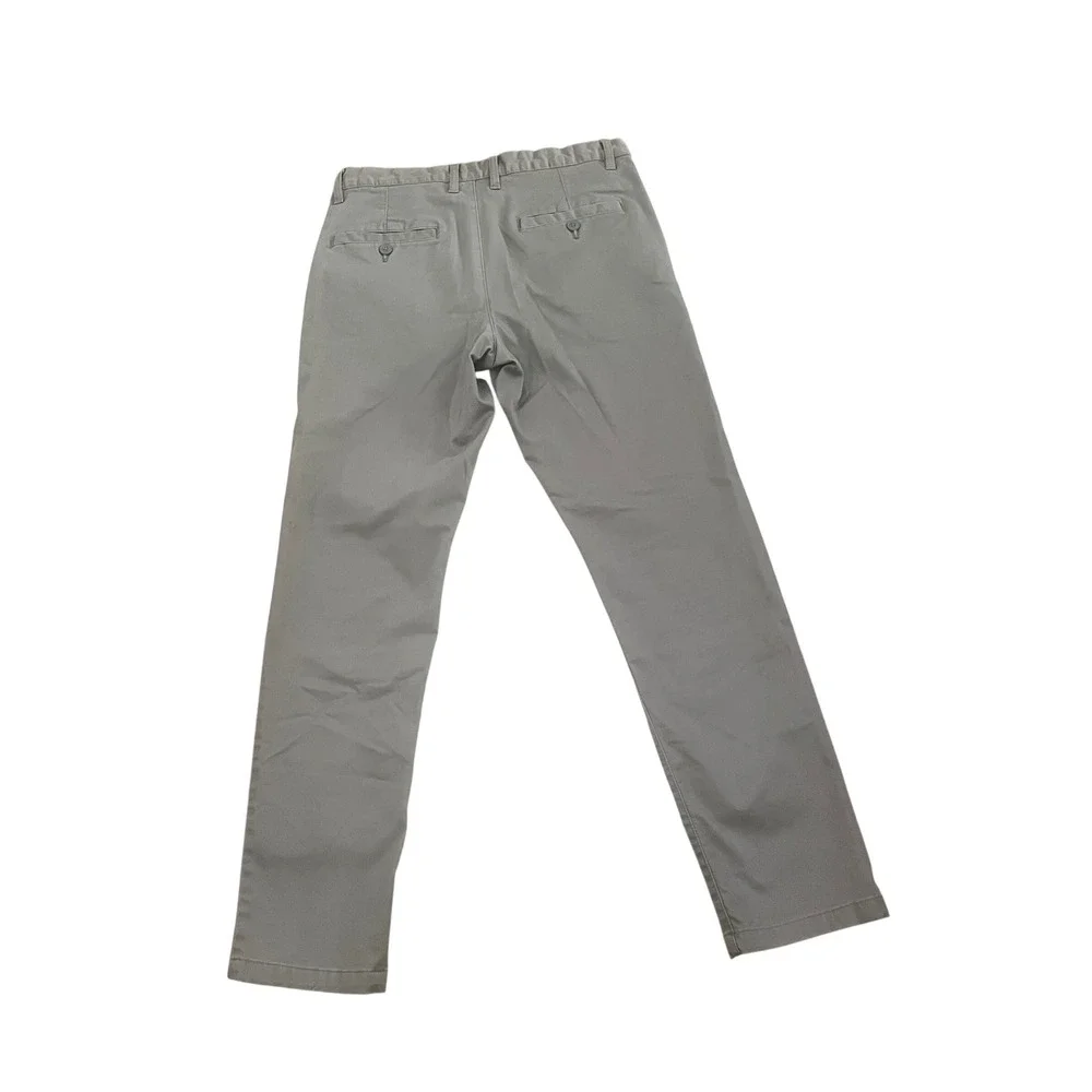 HM Mens Slim Fit Chino Pants Grey Size 32x32 Stretch Cotton Trousers 1019838-8